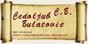 Čedoljub Bulatović vizit kartica